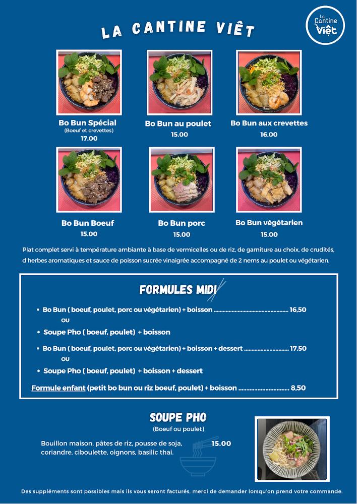 La Cantine Viet - Menu Image 1